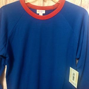 Casual LulaRoe Top Cotton Ladies Tee. Size: Small. Color: Blue/Red.